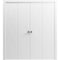 Vdomdoors Sliding Closet Double Bi-fold Doors 96 x 80 inches, Mela 0755 Painted White, Sturdy Tracks Moldings MELA0755DBF-BEM-96 x 80 (4* 24x80) - alternate 1