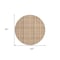 Homeroots 8' Brown Beige And Beige Round Plaid Washable Indoor Outdoor Area Rug 601502 - alternate 9
