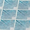 Homeroots 8' Teal Blue And Ivory Round Geometric Washable Indoor Outdoor Area Rug 594745 - alternate 8
