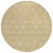 Homeroots 8' Wheat And Gray Round Geometric Washable Indoor Outdoor Area Rug 613598 - alternate 8