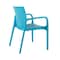 Homeroots Set of Two Blue Heavy Duty Plastic Outdoor Stacking Dining Chairs, 2PK 565194 - alternate 7