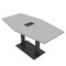 Skutchi Designs Hexagon Conference Table With Power Unit, 36 in W, 72 in L, Grey HAR-HEX.IR-36X72-DOU.BK-U779-EBLK - alternate 1