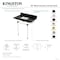 Kingston Brass 36" Black Granite Console Sink with Acrylic Legs, 8-Inch, 3-Hole, Black Granite/Brushed Brass KVPK36KASQ7 - alternate 2