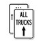 Signmission Driveway Sign All Trucks Move Ahead with Up Arrow, 18'' X 24'' 2 Signs, Heavy Gauge Aluminum, 2PK A-1824-2PACK-24131 - alternate 1