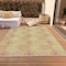 Homeroots 9' X 12' Lime Green Pink And Ivory Floral Medallion Washable Indoor Outdoor Area Rug 614603 - alternate 9