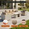 Leisuremod Arvin 4-Pc Aluminum Patio Set, Sintered Stone Table, Rust-Resistant, 4PK AOCS48-83-33TP - alternate 10