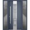 Vdomdoors Steel Door Deux 0757 Gray Graphite 2 Sidelight Exterior Windows Stainless Inserts Single Modern Pai DEUX0757EXD-GRE-W14+36+14 x H80-Right-hand Inswing - alternate 6