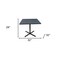 Homeroots 32" Gray Square Aluminum Pedestal Base Dining Table 372206 - alternate 8