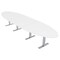 Skutchi Designs 16ft Conference Table With Power Unit | 14 Person Modular Oval Meeting Table | Harmony Series HAR-OVL-48X192-T-W960-NA - alternate 1