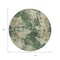 Homeroots 8' Fern Green And Beige Round Abstract Washable Indoor Outdoor Area Rug 630683 - alternate 7