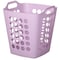 Basicwise Flexible Plastic Laundry Basket - Square Storage Hamper with Side Handles for Easy Carrying QI003857.L.PUR - alternate 10