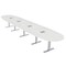 Skutchi Designs 18 Person Conference Table With Power Unit | 18' Boval Table | Harmony Series HAR-BOVL-48X216-T-WA7976-ESIL - alternate 1