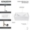 Kingston Brass 60-Inch Acrylic Rectangular 3-Wall Alcove Tub Combo with Waste and Overflow Drain, Left Hand Drain CVTDE603122L7 - alternate 4