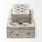 Homeroots Set of Two 8" White Solid Wood Box, 2PK 392588 - alternate 1