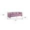 Homeroots 91" Wisteria Top Grain Leather Sofa With Black Legs 491344 - alternate 6
