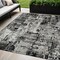 Homeroots 5' X 8' Black And Gray Abstract Washable Indoor Outdoor Area Rug 597933 - alternate 1