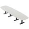 Skutchi Designs Arc Boat Conference Table With Power, 48 in W, 192 in L HAR-ABOT-48X192-T.BK-U779-NA - alternate 1