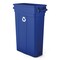 Suncast Commercial 23 GALLON SLIM TRASH CAN with HANDLES, BLUE/RECYCLE LOGO TCNH2030BLR - alternate 1