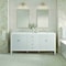 James Martin Vanities Myrrin 72in Double Vanity, Bright White w/ 3 CM Ethereal Noctis Silestone Top 485-V72-BW-FENC - alternate 10