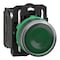 Schneider Electric Illuminated Push Button, 22 mm, 2NO, Green XB5AW33B3 - alternate 1