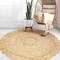Jonathan Y Daisy Hippy Jute Medallion Circle Natural 4 ft Round Area Rug RNF114A-4R - alternate 7