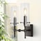 Jonathan Y Cato 13.5" 2-Light Bohemian Farmhouse Iron/Glass LED Vanity, Oil Rubbed Bronze/Clear JYL7806A - alternate 10