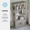 Martha Stewart Hutton Four Tier Shaker Style Bookcase with Storage Cabinet in Gray Washed Wood with Oil Rubbed Bronze Hardware ZG-053-GY-BK-MS - alternate 10