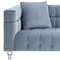Homeroots 88" Teal Blue Velvet Wood Sofa With Toss Pillows 543981 - alternate 10