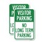 Signmission Reserved Parking Sign Visitor Parking No Long-Term Park, 12'' X 18'', Heavy Gauge Aluminum, 2PK A-1218-2PACK-23022 - alternate 1
