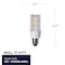 Bulbrite 35w Equivalent T4 Dimmable (E12) Candelabra Screw Base Warm Wht Lght Clear LED Lght Bulb, 2700K, 2PK 861530 - alternate 6