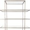 Homeroots 59" Antiqued Gold And Clear Iron and Glass Five Tier Etagere Bookcase 488874 - alternate 7