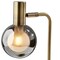 Homeroots 18" Antiqued Brass Metal Cylinder Desk Table Lamp With Gray Globe Shade With Starling LED Bulb 524633 - alternate 8