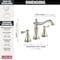 Delta 3-hole 6-16" installation Hole Widespread Lavatory Faucet, Polished Nickel 3597LF-PNMPU - alternate 7