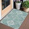 Homeroots 3' X 5' Aqua Teal Blue And Ivory Medallion Washable Indoor Outdoor Area Rug 589026 - alternate 1