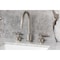 Kingston Brass Widespread Bathroom Faucet with Knurled Handle and Brass Pop-Up, Brushed Nickel KS8928KNL - alternate 6
