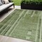 Homeroots 5' X 8' Green And Gray Striped Washable Indoor Outdoor Area Rug 602774 - alternate 1