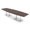 Skutchi Designs Boat Conference Table With Power Unit, 48 in W, 144 in L, Brown HAR-BOT-48x144-DOU-H3041-NA - alternate 1