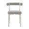 Homeroots Set of Two Gray And Silver Upholstered Polyester Open Back Dining Side Chairs 569410 - alternate 9