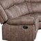 Homeroots Chocolate Velvet Reclining L Shaped Six Piece Corner Sectional With Console 524228 - alternate 9