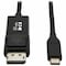 Tripp Lite USB C TO DISPLAYPORT ADAPTER CABLE USB 3.1 LOCKING 4K USB-C 3FT U444-003-DP-BE - alternate 1