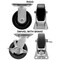 Hyw Products Heavy Duty Caster Set 5in Plastic Wheels, 2 Rigid & 2 Swivel with Brake, 4PK 40-50R-A1-HP-2,40-50S-A1-HP-TB-2 - alternate 4