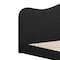 Homeroots Black Ribbed Texture Velvet Upholstered King Bed Frame 583185 - alternate 9