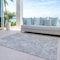 Homeroots 3' X 5' Gray And Silver Geometric Washable Indoor Outdoor Area Rug 588310 - alternate 9