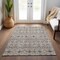 Homeroots 9' X 12' Taupe Gray And Gold Geometric Washable Indoor Outdoor Area Rug 612230 - alternate 9