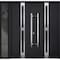 Vdomdoors Steel Double Doors Deux 1755 Black Enamel Sidelight Exterior Window Stainless Inserts Single Modern DEUX1755DEXD-BLK-RH-W72+12 x H80 - alternate 1