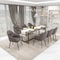 Leisuremod Elias Dining Chair Upholstered in Leather Velvet and Powder Coated Iron Legs EDC21DGR - alternate 10