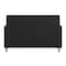 Flash Furniture Agent Black LeatherSoft Reception Loveseat with Right Side Charging Bank, Includes 2 Outlets, 2USB BT-827U-2-BK-CHR-GG - alternate 9