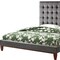 Homeroots Gray Solid Wood King Tufted Upholstered Velvet Bed 544753 - alternate 9