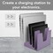 Acrimet 5 Section Incline File Sorter Desk Organizer Rack for Office Desktop Plastic Solid Purple 225.3 - alternate 9