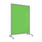 Ghent EZ Mobile Glassboard, Aluminum Frame, Magnetic, 75"H x 50"W, Green EZ1MA7550GN - alternate 1